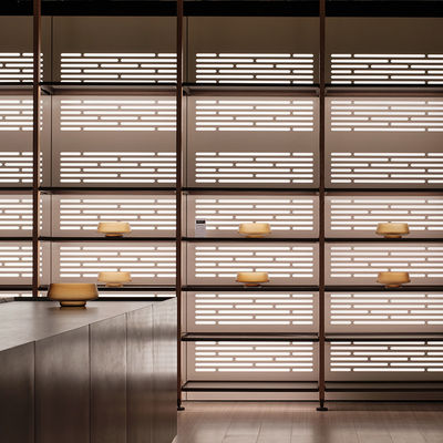 qualidade  Anodized Aluminium Home Furniture Modular Bookcase Wall System With Led Lights fábrica