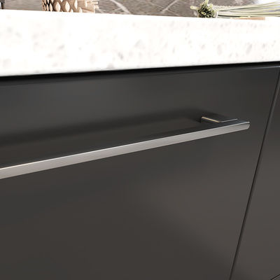 200mm 228mm Matte Black Cabinet Hardware Handle Pulls em massa