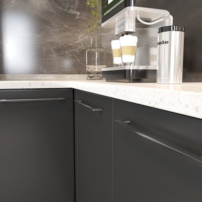 200mm 228mm Matte Black Cabinet Hardware Handle Pulls em massa