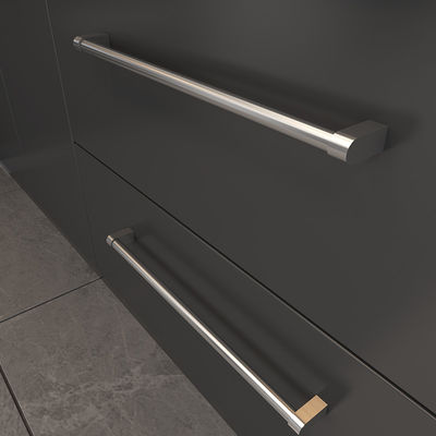 Anodizado preto mate Porta-gavetas do armário do banheiro