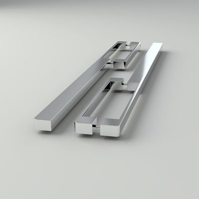 Manobras de portas de cozinha de alumínio cromado escovado de 128 mm para armário