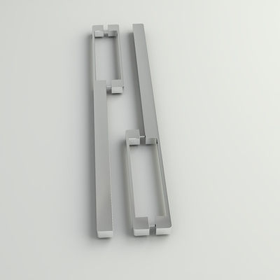 Manobras de portas de cozinha de alumínio cromado escovado de 128 mm para armário