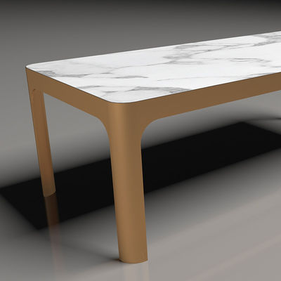 180x90 150x80 Mobiliário de mesa de chá de mármore de alumínio