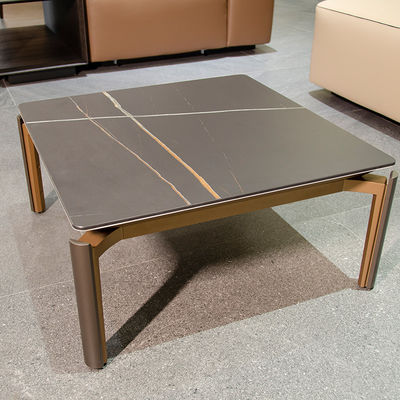 Tabela de refeição de mármore de placa de rocha rectangular quadrada OEM