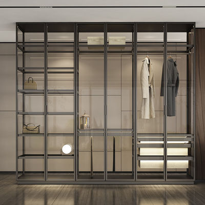 ODM Alumínio Móveis para Casa Vidro Walk In Closet