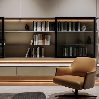 Armário Modular de Alumínio Moderno Buffet Hutch Unidade de Parede Estilo Minimalista