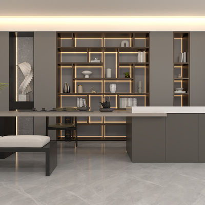 ODM Cocina Modular Armário Espetáculo de Armazenamento Vitrine Vidro de Display Com Luzes