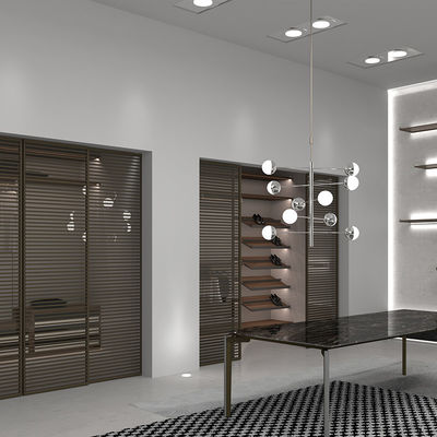 Válvulas de vidro de divisória de porta de dois lados de deslizamento interno 96x96 Custom