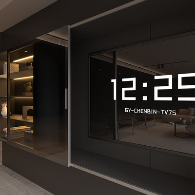Alumínio Luxo Moderno Tv Stand Flutuante Mural Montado Mobiliário Minimalista Sala de estar