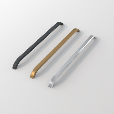 Alumínio Alloy Modern Armário Mãos Negro Matt Cores